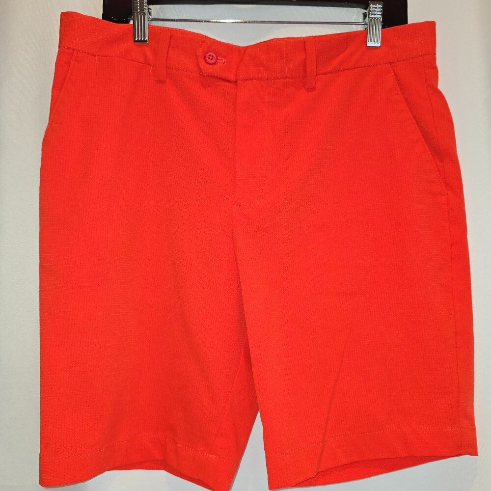 J.Lindeberg Men's Vent Tight Shorts in Fiery Red, Size 32, NWOT